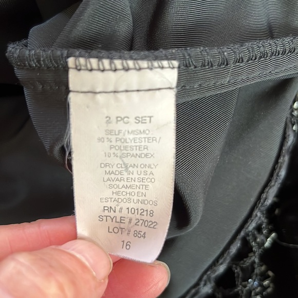 Crimson Velvet Dress And Beaded Jacket Set - Picture 14 of 14